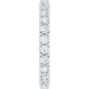 14K White 1 1/2 CTW Diamond Eternity Band Size 7