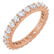 14K Rose 1 1/2 CTW Diamond Eternity Band Size 7