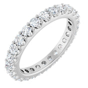14K White 1 1/2 CTW Diamond Eternity Band Size 7
