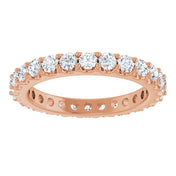 14K Rose 1 1/2 CTW Diamond Eternity Band Size 7