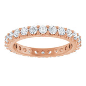 14K Rose 1 1/2 CTW Diamond Eternity Band Size 7