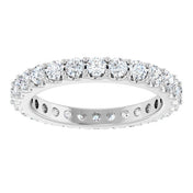 14K White 1 1/2 CTW Diamond Eternity Band Size 7