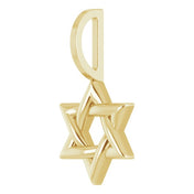 14K Yellow Star of David Pendant