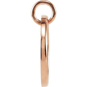 14K Rose .04 CTW Natural Diamond Posh Mommy? Initial I Pendant