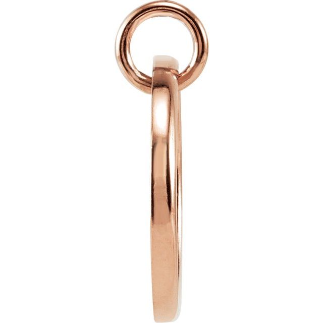 14K Rose .04 CTW Natural Diamond Posh Mommy? Initial I Pendant