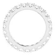 Platinum 1 3/8 CTW Diamond Eternity Band Size 4