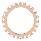 14K Rose 1 3/8 CTW Diamond Eternity Band Size 4