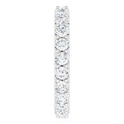 14K White 1 3/8 CTW Diamond Eternity Band Size 4