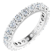 14K White 1 3/8 CTW Diamond Eternity Band Size 4