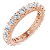 14K Rose 1 3/8 CTW Diamond Eternity Band Size 4