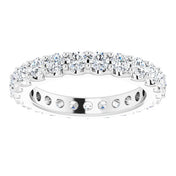Platinum 1 3/8 CTW Diamond Eternity Band Size 4