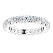Platinum 1 3/8 CTW Diamond Eternity Band Size 4