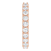 14K Rose 1 3/8 CTW Diamond Eternity Band Size 4.5