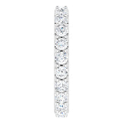 14K White 1 3/8 CTW Diamond Eternity Band Size 4.5