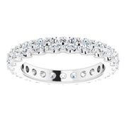 Platinum 1 3/8 CTW Diamond Eternity Band Size 4.5