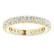 14K Yellow 1 3/8 CTW Diamond Eternity Band Size 4.5