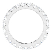 Platinum 1 3/8 CTW Diamond Eternity Band Size 4.5