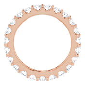 14K Rose 1 3/8 CTW Diamond Eternity Band Size 4.5