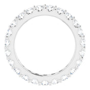 14K White 1 3/8 CTW Diamond Eternity Band Size 4.5