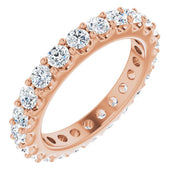 14K Rose 1 3/8 CTW Diamond Eternity Band Size 4.5