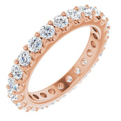 14K Rose 1 3/8 CTW Diamond Eternity Band Size 5