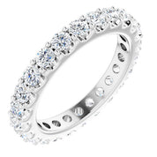 14K White 1 3/8 CTW Diamond Eternity Band Size 5