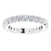 14K White 1 3/8 CTW Diamond Eternity Band Size 5