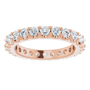 14K Rose 1 3/8 CTW Diamond Eternity Band Size 5