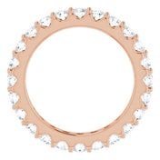 14K Rose 1 3/8 CTW Diamond Eternity Band Size 5