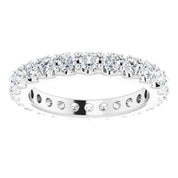 14K White 1 3/8 CTW Diamond Eternity Band Size 5.5