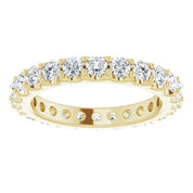 14K Yellow 1 3/8 CTW Diamond Eternity Band Size 5.5
