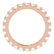 14K Rose 1 3/8 CTW Diamond Eternity Band Size 5.5