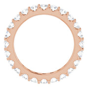 14K Rose 1 3/8 CTW Diamond Eternity Band Size 5.5