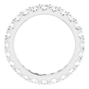 14K White 1 3/8 CTW Diamond Eternity Band Size 5.5