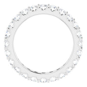 14K White 1 3/8 CTW Diamond Eternity Band Size 5.5