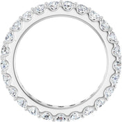 14K White 1 1/2 CTW Diamond Eternity Band Size 6