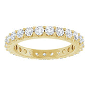 14K Yellow 1 1/2 CTW Diamond Eternity Band Size 6
