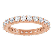 14K Rose 1 1/2 CTW Diamond Eternity Band Size 6