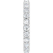 14K White 1 1/2 CTW Diamond Eternity Band Size 6