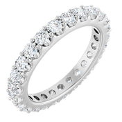 Platinum 1 1/2 CTW Diamond Eternity Band Size 6