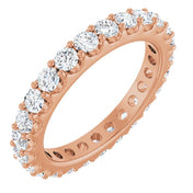 14K Rose 1 1/2 CTW Diamond Eternity Band Size 6