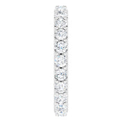 14K White 1 3/8 CTW Diamond Eternity Band Size 5.5