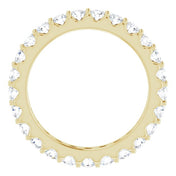 14K Yellow 1 1/2 CTW Diamond Eternity Band Size 6.5