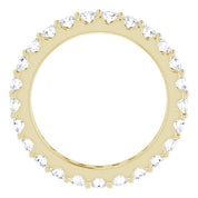 14K Yellow 1 1/2 CTW Diamond Eternity Band Size 6.5