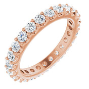 14K Rose 1 1/2 CTW Diamond Eternity Band Size 6.5