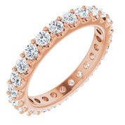 14K Rose 1 1/2 CTW Diamond Eternity Band Size 6.5
