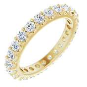 14K Yellow 1 1/2 CTW Diamond Eternity Band Size 6.5