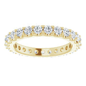 14K Yellow 1 1/2 CTW Diamond Eternity Band Size 6.5
