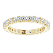 14K Yellow 1 1/2 CTW Diamond Eternity Band Size 7.5