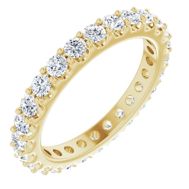 14K Yellow 1 1/2 CTW Diamond Eternity Band Size 7.5